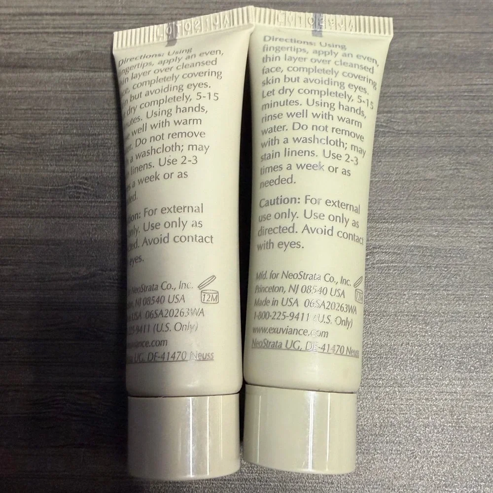 Exuviance Detox Mud Mask Travel Size 10ml 0.34 fl oz Lot of 2 Charcoal Clay Mask